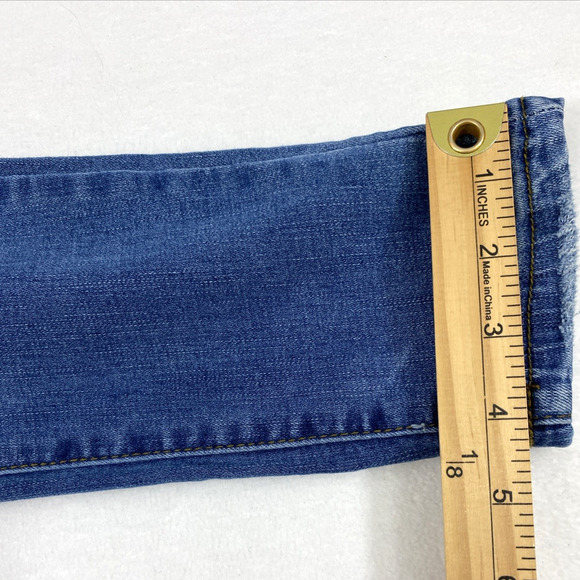 Kancan Estilo Jeans Junior Size 5 Blue Distress Medium Wash Denim Skinny Stretch - Picture 10 of 12